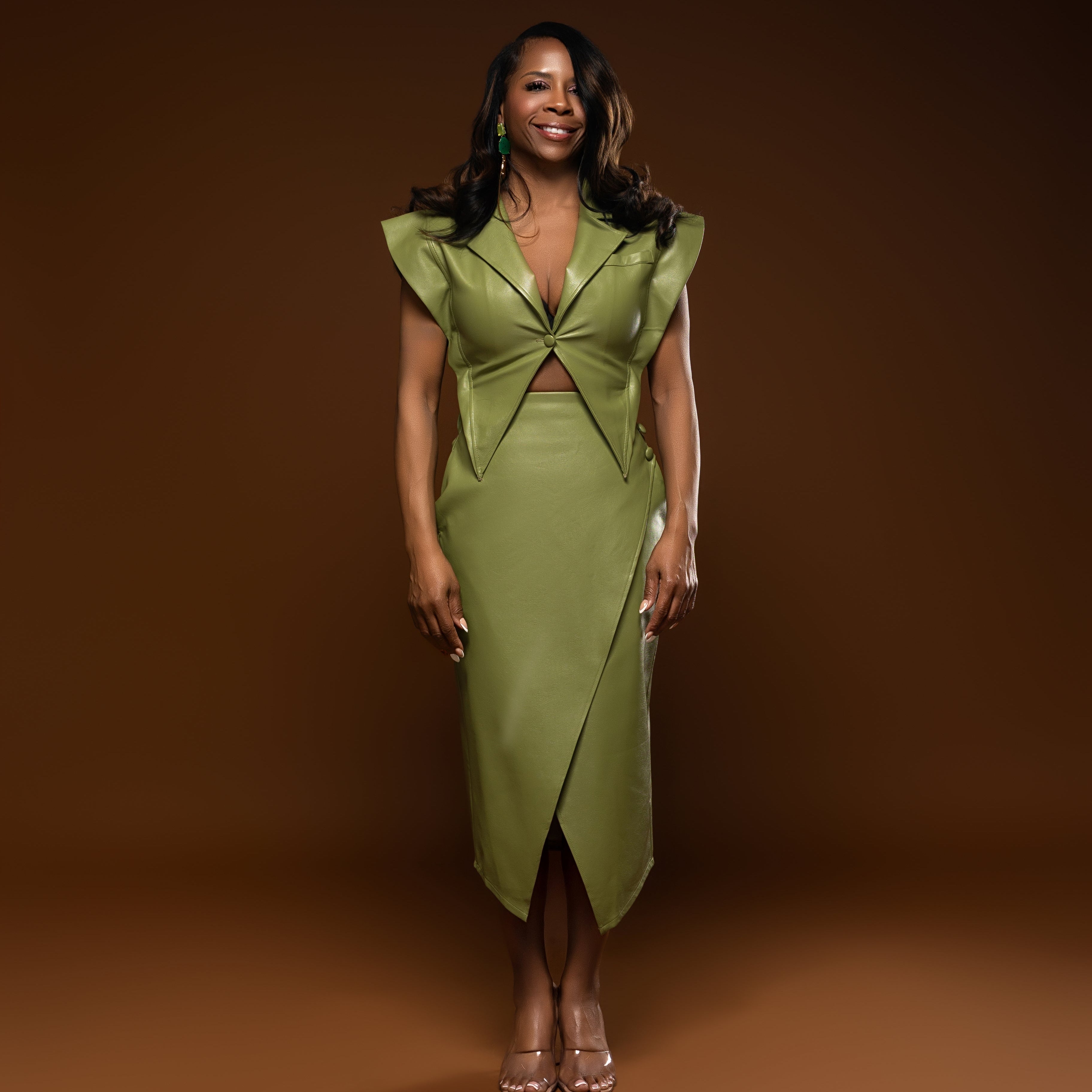 Montego Luxe Leather Skirt Set
