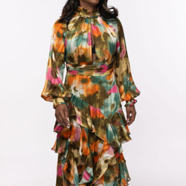 Carnival Cascade Maxi Dress
