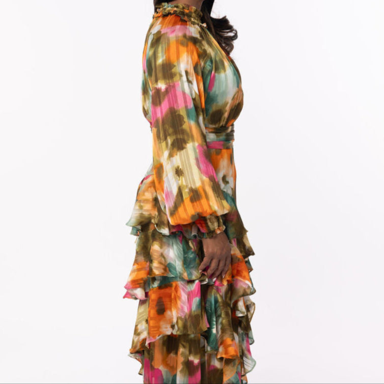 Carnival Cascade Maxi Dress
