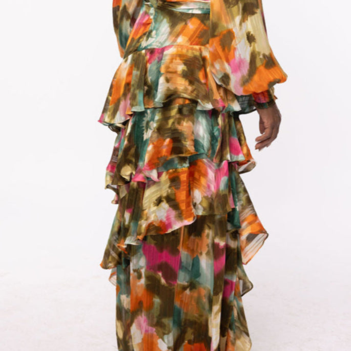 Carnival Cascade Maxi Dress