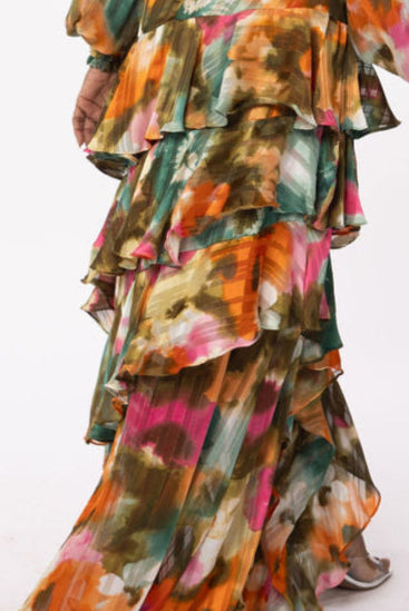 Carnival Cascade Maxi Dress