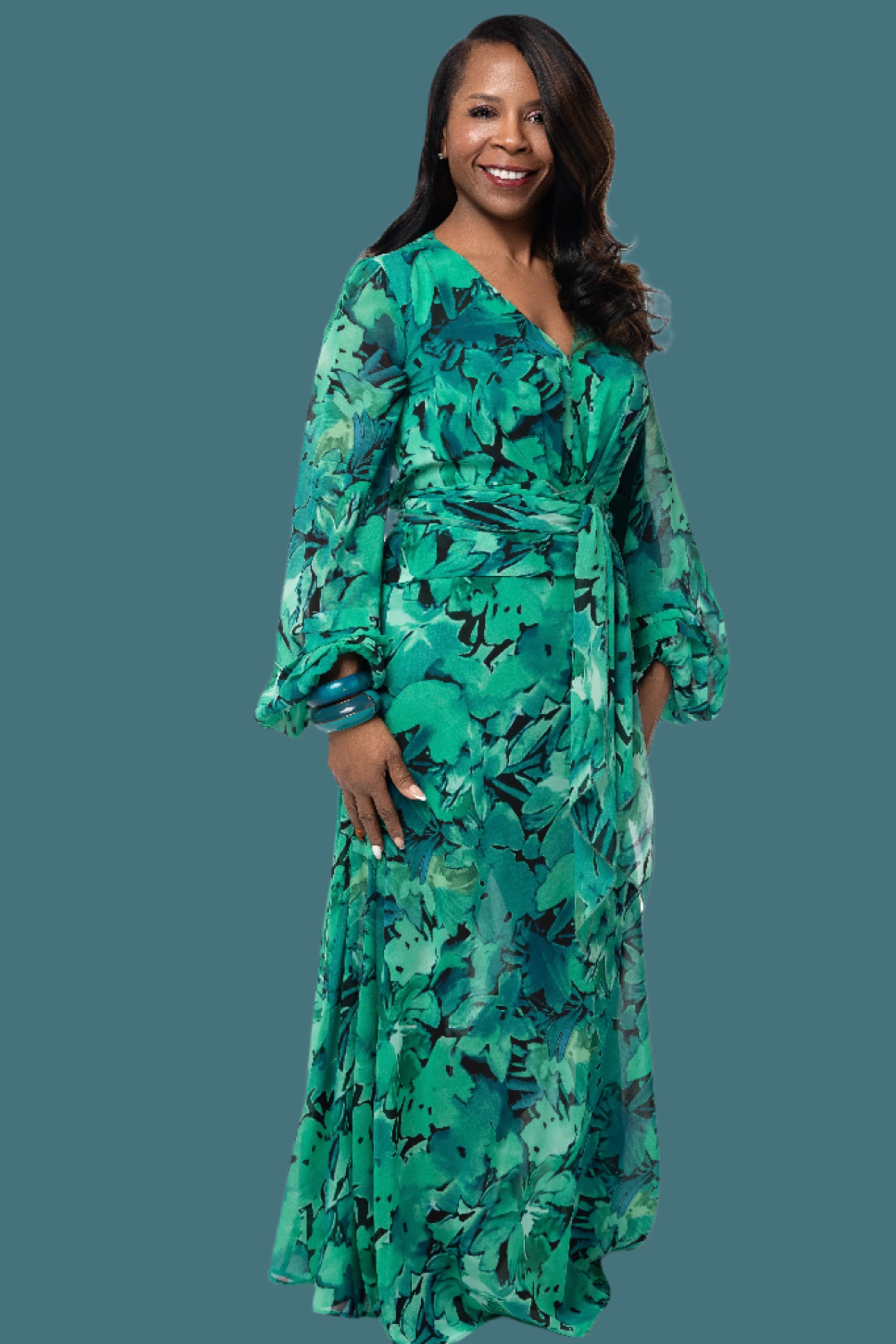 Azure Oasis Maxi Dress